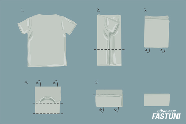 Cách gấp gọn áo thun theo cách Konmari 