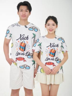 Áo Đồng Phục Cổ Tròn Telex Thái