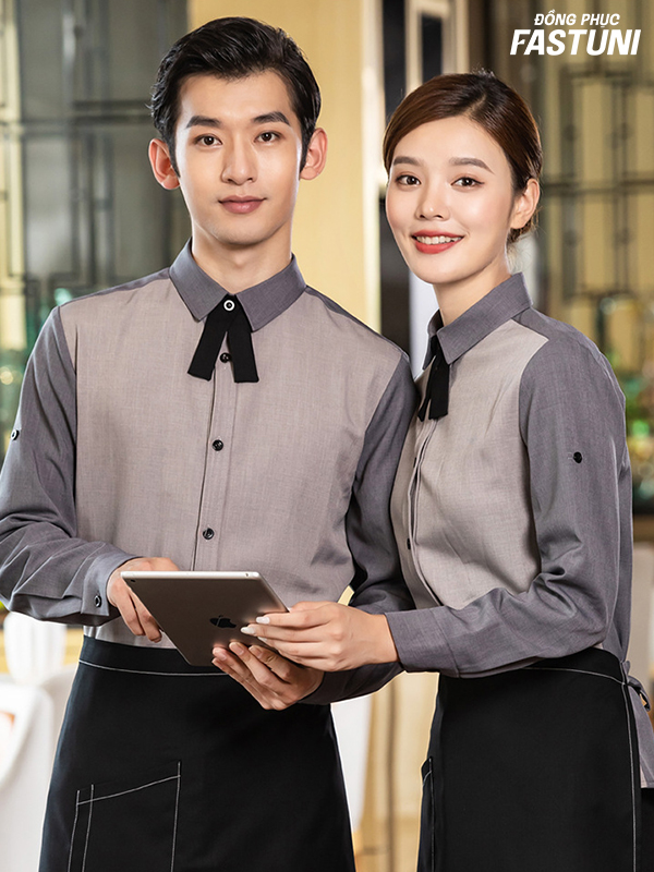 Thiết kế áo sơ mi đồng phục quản lý quán Phở thanh lịch, chuyên nghiệp 