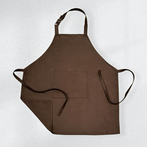 tạp dề đồng phục yếm 06 nâu