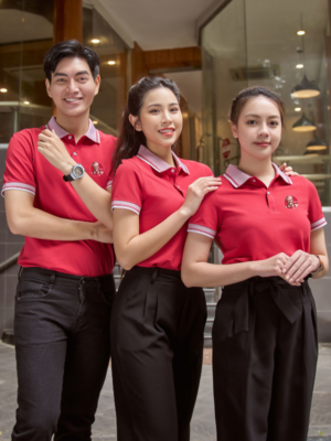 Đồng Phục Quán Ăn Phối Cổ Dệt