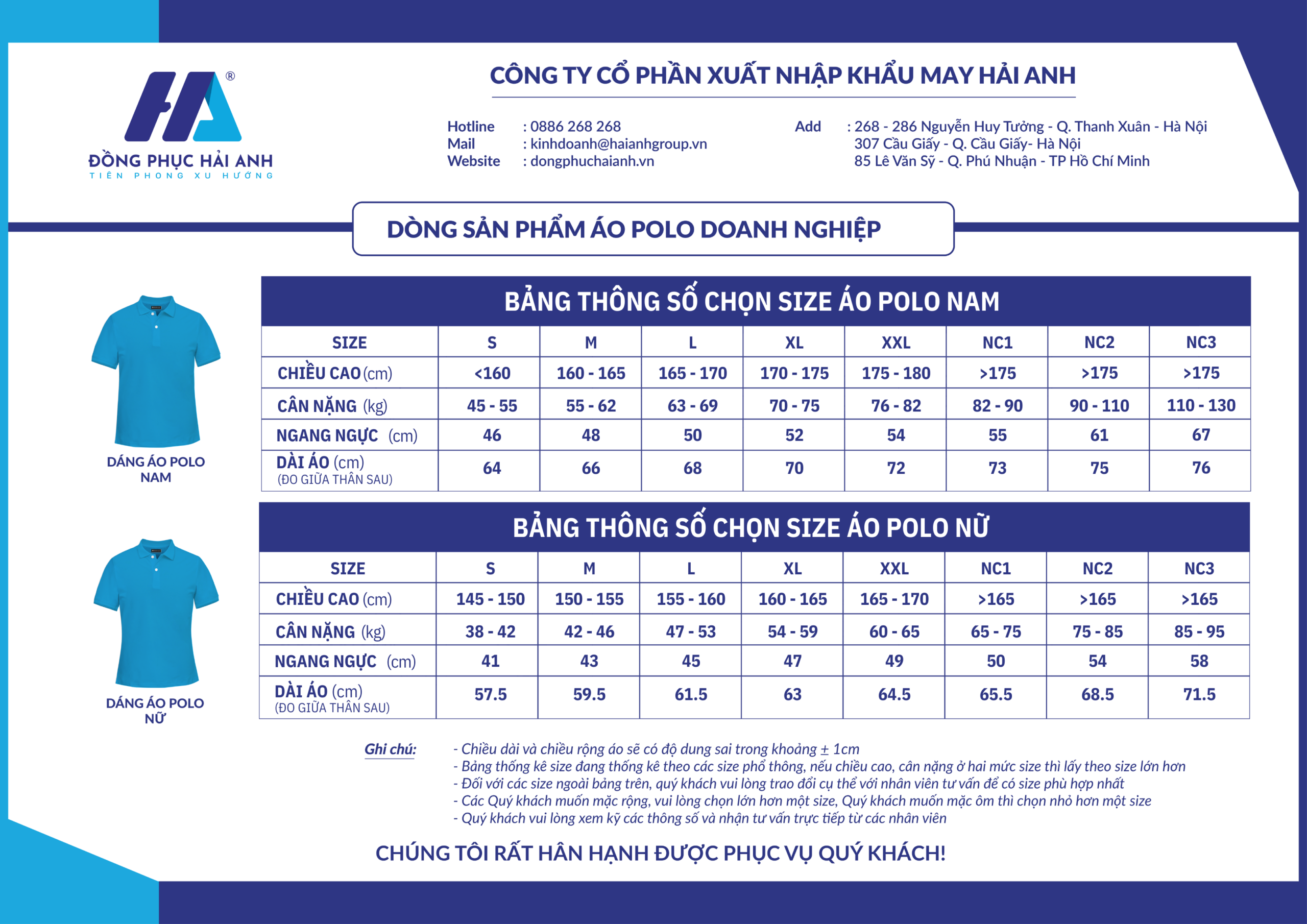 Hướng dẫn chọn size