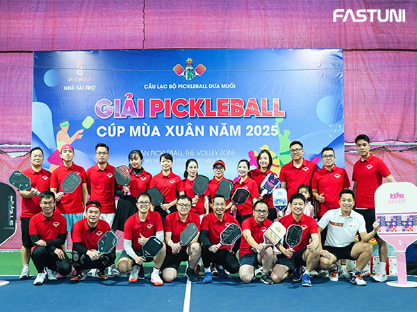 Mẫu áo polo đồng phục Pickleball màu đỏ trơn