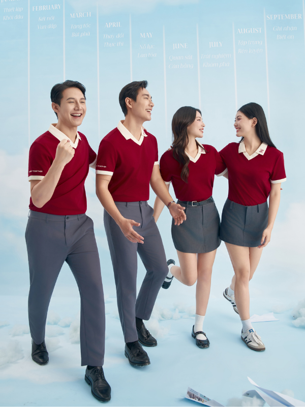 Alternative view of Đồng Phục Áo Polo Cổ Tim