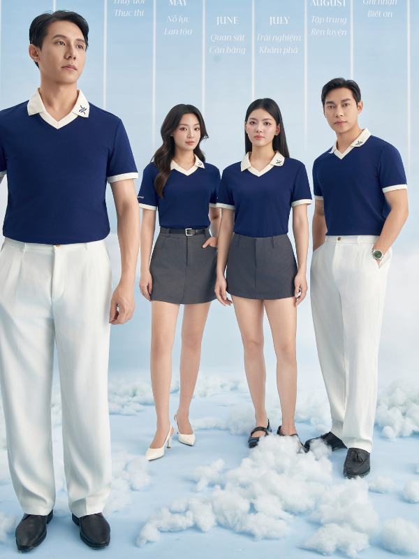 Đồng Phục Áo Polo Cổ Tim - Ảnh 3